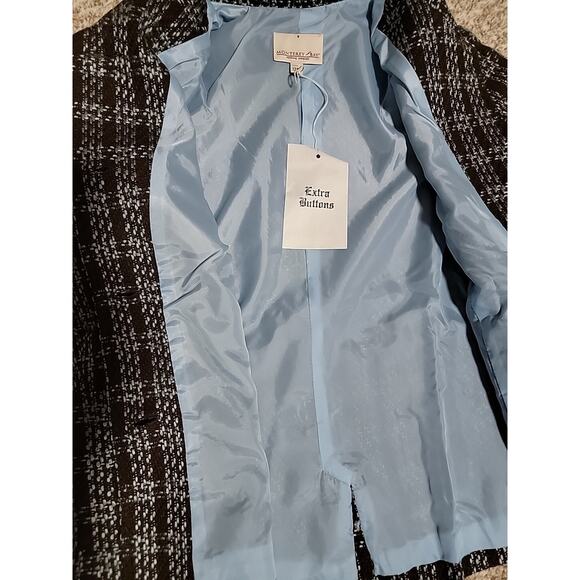 Monterey‎ Bay NWT Tweed Blazer Lady Jacket Brown/Blue Lined Size 12P - Picture 7 of 10